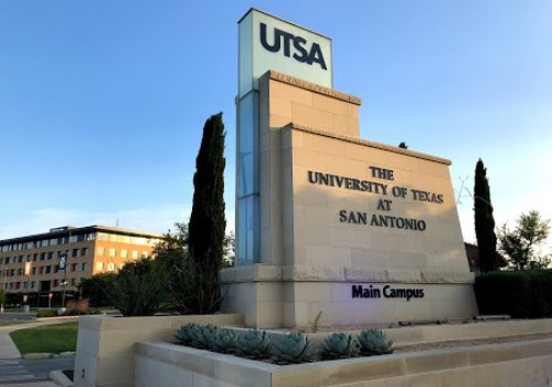 Brick sign reading The University of Texas at San Antonio Main Campus