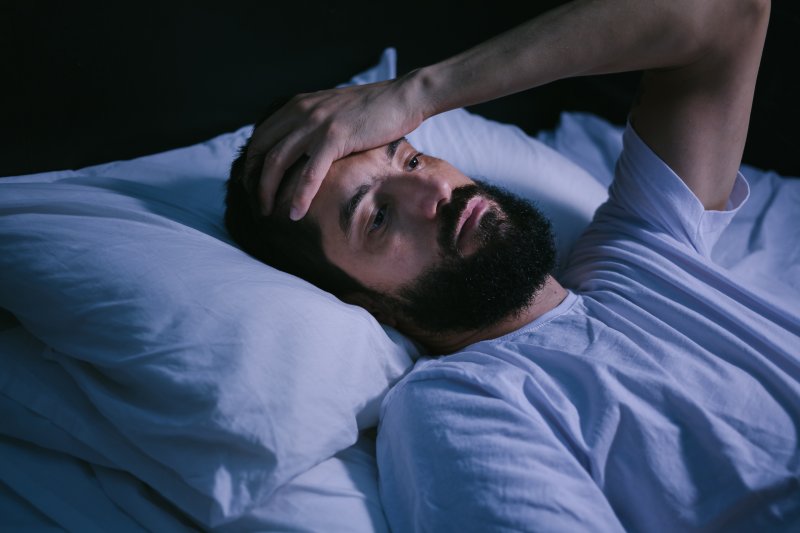 Man needing sleep apnea testing